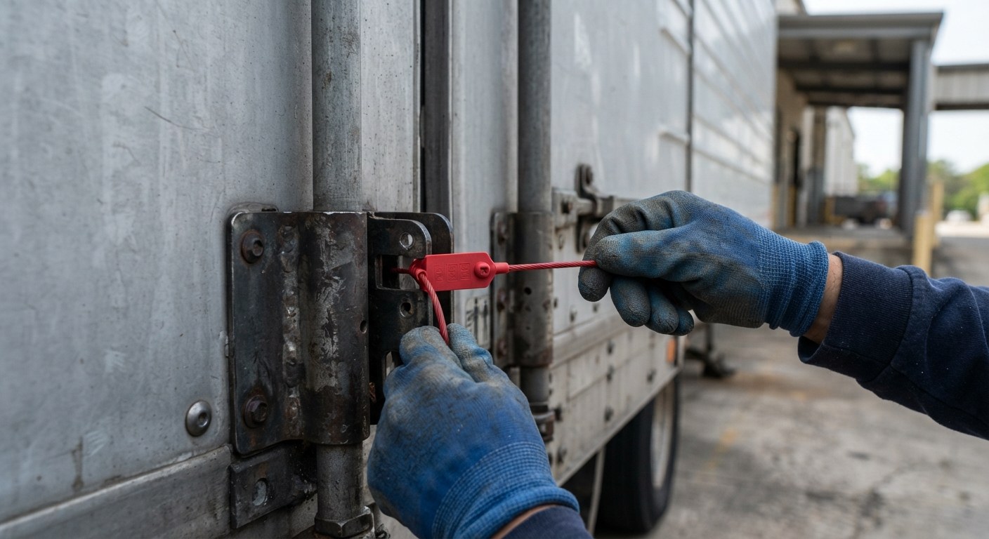 Palletized freight staged in the GULLY TRANSPORT LLC yard